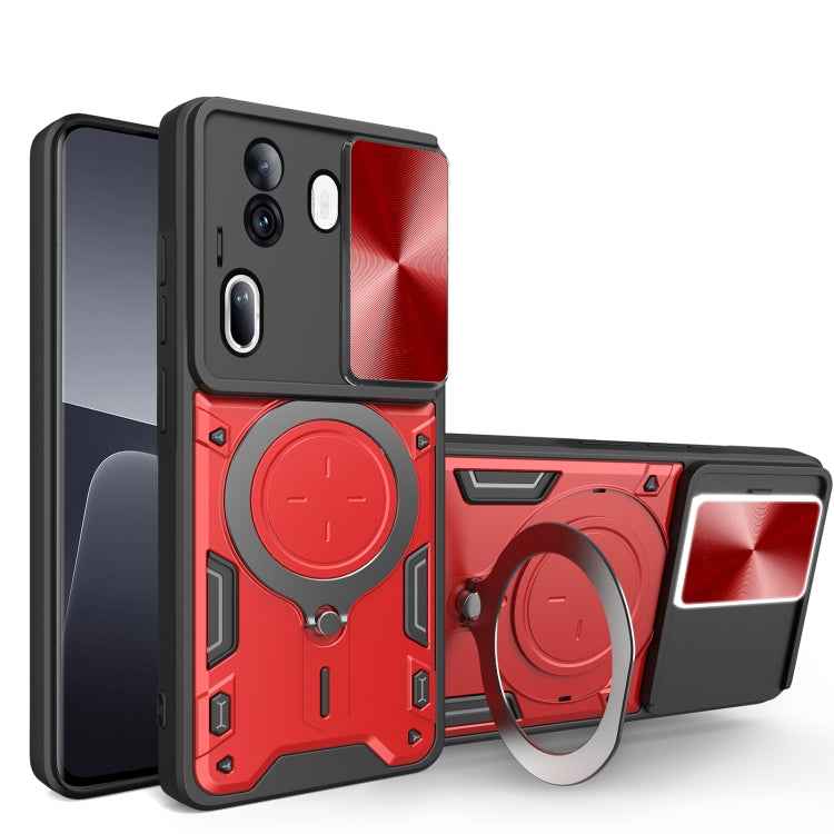 CD Texture Sliding Camshield Magnetic Holder Phone Case, For OPPO Reno11 5G Global, For OPPO Reno11 Pro 5G Global, For OPPO A38 4G Global, For OPPO A58 4G Global, For OPPO Reno10 5G Global, For OPPO A78 4G, For OPPO F23 5G India / A98 5G / A1 5G       ...