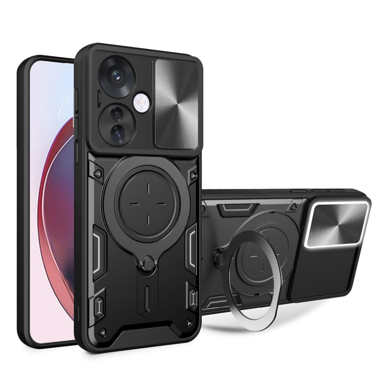 CD Texture Sliding Camshield Magnetic Holder Phone Case, For OPPO Reno11 F 5G Global, For OPPO Reno11 5G Global, For OPPO Reno11 Pro 5G Global, For OPPO A38 4G Global, For OPPO A58 4G Global, For OPPO Reno10 5G Global, For OPPO A78 4G                  ...