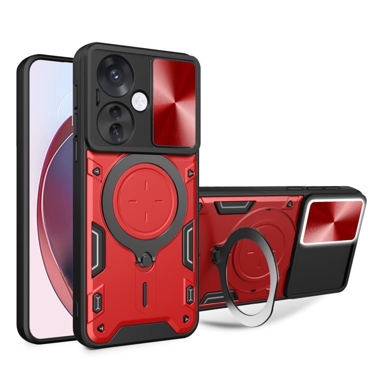 CD Texture Sliding Camshield Magnetic Holder Phone Case, For OPPO Reno11 F 5G Global, For OPPO Reno11 5G Global, For OPPO Reno11 Pro 5G Global, For OPPO A38 4G Global, For OPPO A58 4G Global, For OPPO Reno10 5G Global, For OPPO A78 4G                  ...