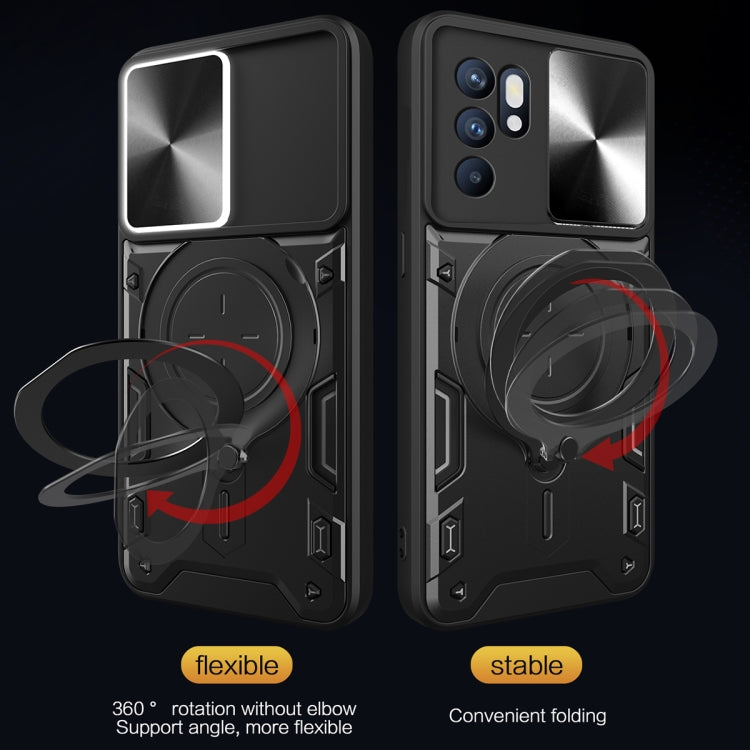 CD Texture Sliding Camshield Magnetic Holder Phone Case, For OPPO Reno 6 4G, For OPPO A15 / A15s / A35 2021, For OPPO A53 4G, For OPPO A9 2020 / A5 2020 / A11x, For OPPO A79 5G Global