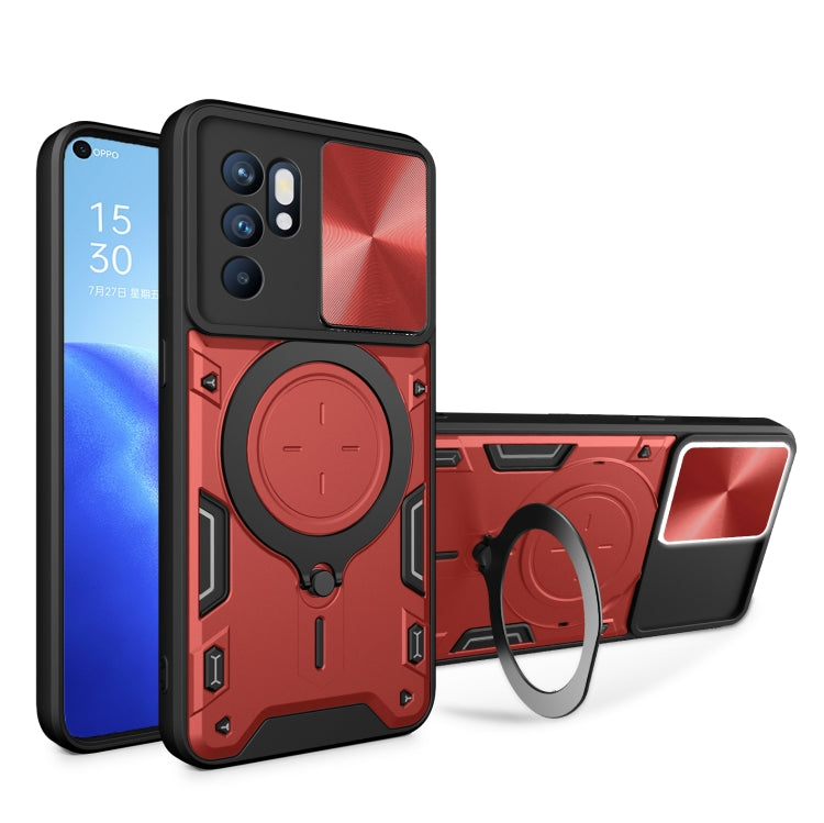 CD Texture Sliding Camshield Magnetic Holder Phone Case, For OPPO Reno 6 4G, For OPPO A15 / A15s / A35 2021, For OPPO A53 4G, For OPPO A9 2020 / A5 2020 / A11x, For OPPO A79 5G Global