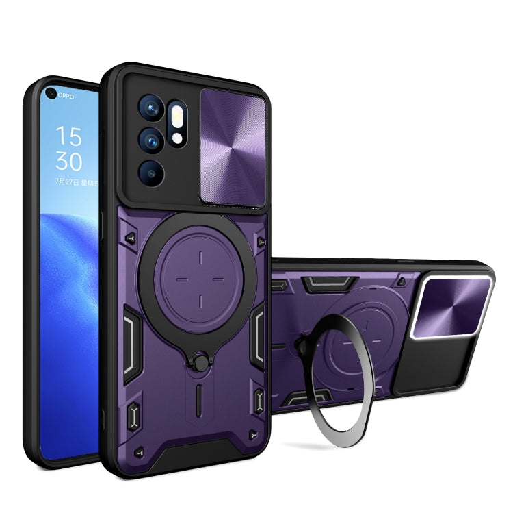 CD Texture Sliding Camshield Magnetic Holder Phone Case, For OPPO Reno 6 4G, For OPPO A15 / A15s / A35 2021, For OPPO A53 4G, For OPPO A9 2020 / A5 2020 / A11x, For OPPO A79 5G Global
