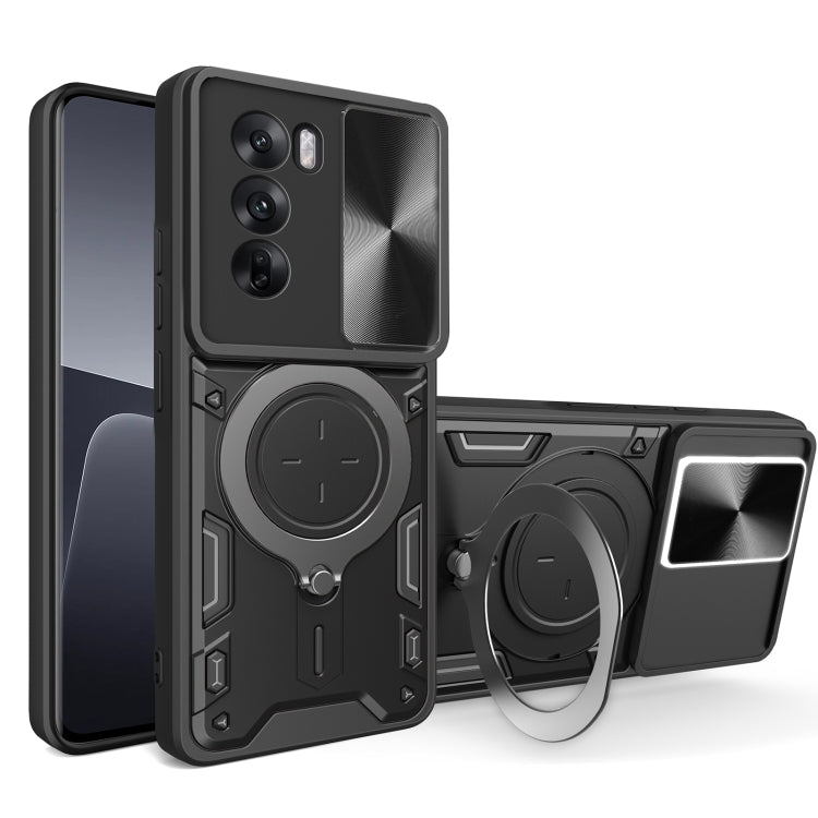 CD Texture Sliding Camshield Magnetic Holder Phone Case, For OPPO A5 Pro 5G Global, For OPPO Find X8, For OPPO A3x 5G India / A3x 4G, For OPPO Reno12 F 5G Global, For OPPO A3 Pro 5G India, For OPPO Reno12 Pro 5G Global, For OPPO Reno12 5G Global       ...