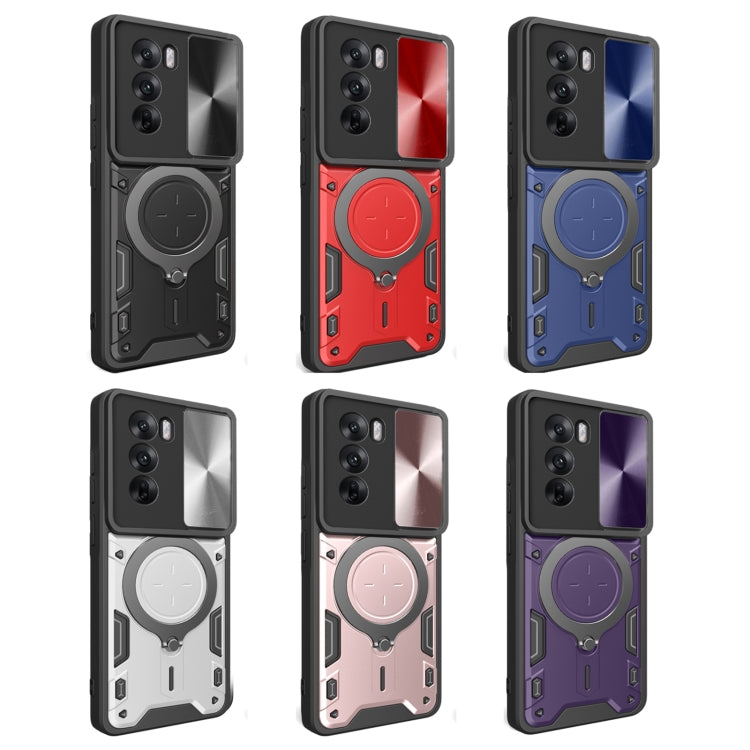 CD Texture Sliding Camshield Magnetic Holder Phone Case, For OPPO Reno12 5G Global, For OPPO Reno11 F 5G Global, For OPPO Reno11 5G Global, For OPPO Reno11 Pro 5G Global, For OPPO A38 4G Global, For OPPO A58 4G Global, For OPPO Reno10 5G Global        ...