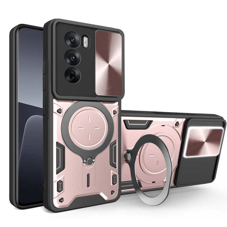 CD Texture Sliding Camshield Magnetic Holder Phone Case, For OPPO Reno12 5G Global, For OPPO Reno11 F 5G Global, For OPPO Reno11 5G Global, For OPPO Reno11 Pro 5G Global, For OPPO A38 4G Global, For OPPO A58 4G Global, For OPPO Reno10 5G Global        ...
