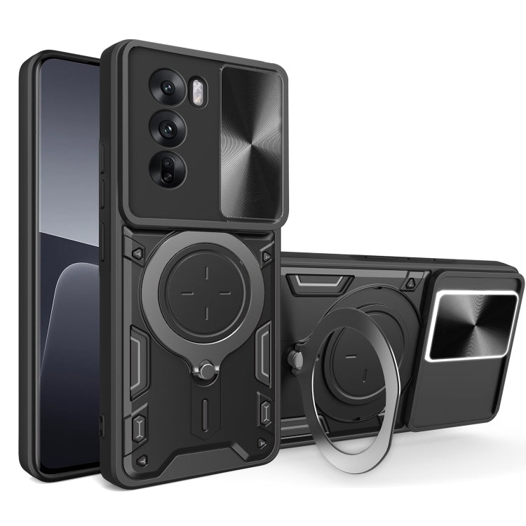 CD Texture Sliding Camshield Magnetic Holder Phone Case, For OPPO Reno12 5G Global, For OPPO Reno11 F 5G Global, For OPPO Reno11 5G Global, For OPPO Reno11 Pro 5G Global, For OPPO A38 4G Global, For OPPO A58 4G Global, For OPPO Reno10 5G Global        ...