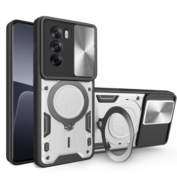 CD Texture Sliding Camshield Magnetic Holder Phone Case, For OPPO Reno12 5G Global, For OPPO Reno11 F 5G Global, For OPPO Reno11 5G Global, For OPPO Reno11 Pro 5G Global, For OPPO A38 4G Global, For OPPO A58 4G Global, For OPPO Reno10 5G Global        ...
