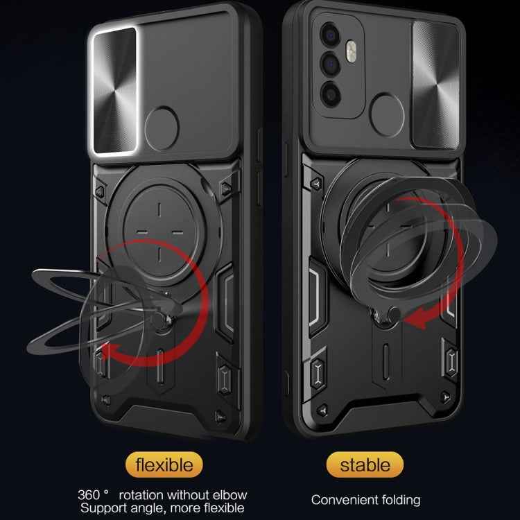 CD Texture Sliding Camshield Magnetic Holder Phone Case, For OPPO A53 4G, For OPPO A9 2020 / A5 2020 / A11x, For OPPO A79 5G Global