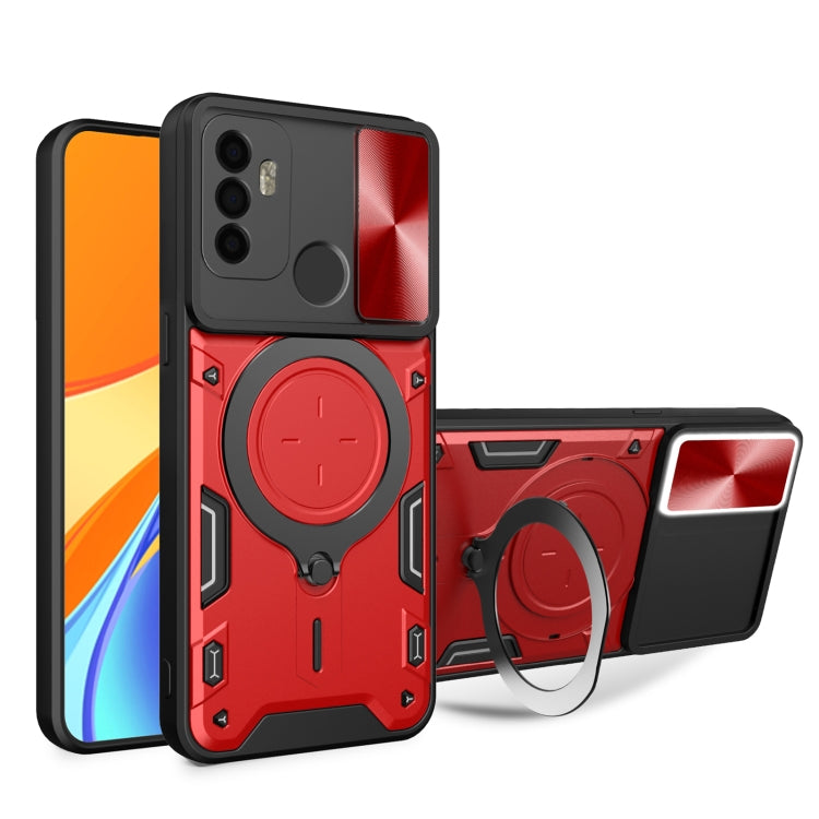 CD Texture Sliding Camshield Magnetic Holder Phone Case, For OPPO A15 / A15s / A35 2021, For OPPO A53 4G, For OPPO A9 2020 / A5 2020 / A11x, For OPPO A79 5G Global