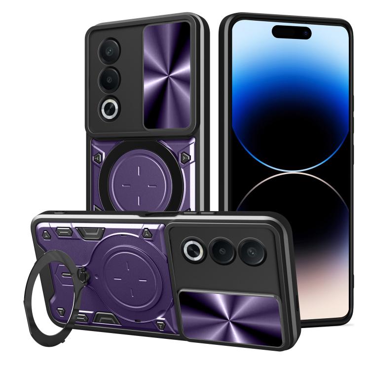 CD Texture Sliding Camshield Magnetic Holder Phone Case, For OPPO A5 Pro 5G Global, For OPPO Find X8, For OPPO A3x 5G India / A3x 4G, For OPPO Reno12 F 5G Global, For OPPO A3 Pro 5G India, For OPPO Reno12 Pro 5G Global, For OPPO Reno12 5G Global       ...
