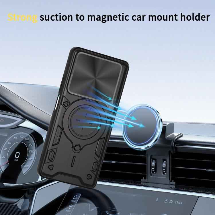 CD Texture Sliding Camshield Magnetic Holder Phone Case, For OPPO A5 Pro 5G Global, For OPPO Find X8, For OPPO A3x 5G India / A3x 4G, For OPPO Reno12 F 5G Global, For OPPO A3 Pro 5G India, For OPPO Reno12 Pro 5G Global, For OPPO Reno12 5G Global       ...