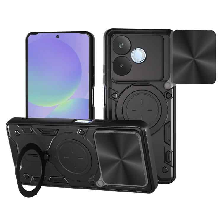 CD Texture Sliding Camshield Magnetic Holder Phone Case, For OPPO A5 Pro 5G Global, For OPPO Find X8, For OPPO A3x 5G India / A3x 4G, For OPPO Reno12 F 5G Global, For OPPO A3 Pro 5G India, For OPPO Reno12 Pro 5G Global, For OPPO Reno12 5G Global       ...