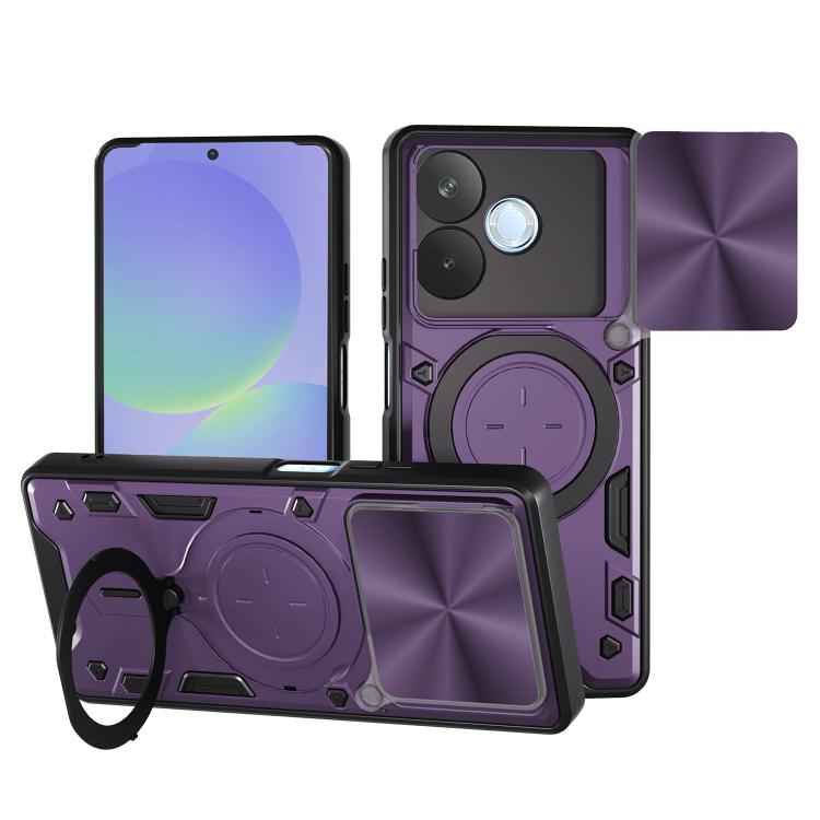 CD Texture Sliding Camshield Magnetic Holder Phone Case, For OPPO A5 Pro 5G Global, For OPPO Find X8, For OPPO A3x 5G India / A3x 4G, For OPPO Reno12 F 5G Global, For OPPO A3 Pro 5G India, For OPPO Reno12 Pro 5G Global, For OPPO Reno12 5G Global       ...