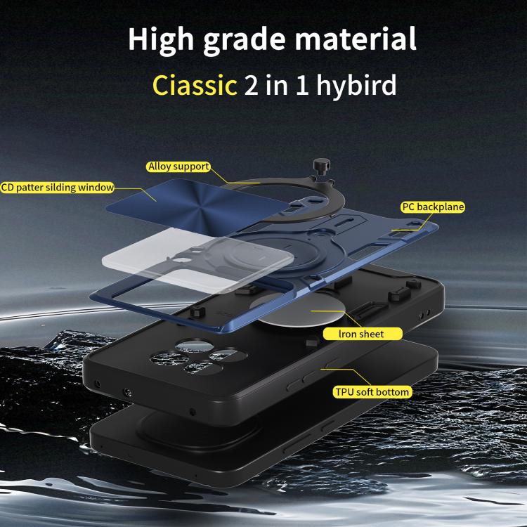 CD Texture Sliding Camshield Magnetic Holder Phone Case, For OPPO F29 5G Global, For OPPO A5 Pro 5G Global, For OPPO Find X8, For OPPO A3x 5G India / A3x 4G, For OPPO Reno12 F 5G Global, For OPPO A3 Pro 5G India, For OPPO Reno12 Pro 5G Global          ...
