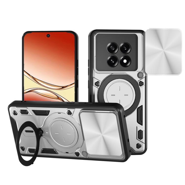 CD Texture Sliding Camshield Magnetic Holder Phone Case, For OPPO Find X9, For OPPO Find X9 Pro, For OPPO Reno14 F 5G Global, For OPPO A5 5G Global / A5x 5G, For OPPO Reno14 5G Global, For OPPO A59 5G Global, For OPPO F29 Pro 5G Global                 ...