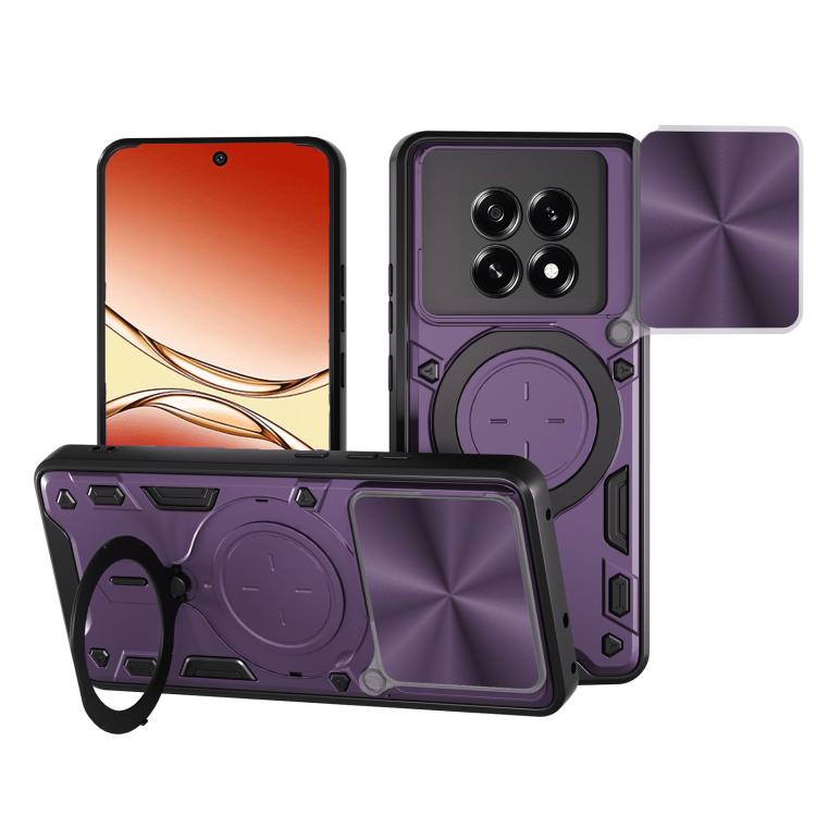 CD Texture Sliding Camshield Magnetic Holder Phone Case, For OPPO F29 Pro 5G Global, For OPPO F29 5G Global, For OPPO A5 Pro 5G Global, For OPPO Find X8, For OPPO A3x 5G India / A3x 4G, For OPPO Reno12 F 5G Global, For OPPO A3 Pro 5G India             ...