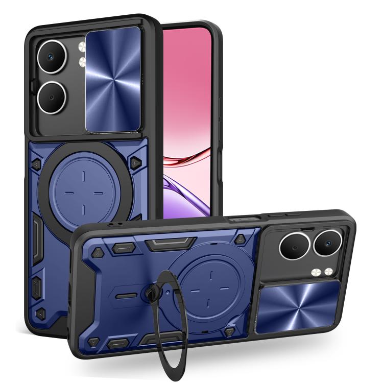 CD Texture Sliding Camshield Magnetic Holder Phone Case, For OPPO Find X9, For OPPO Find X9 Pro, For OPPO Reno14 F 5G Global, For OPPO A5 5G Global / A5x 5G, For OPPO Reno14 5G Global, For OPPO A59 5G Global, For OPPO F29 Pro 5G Global                 ...