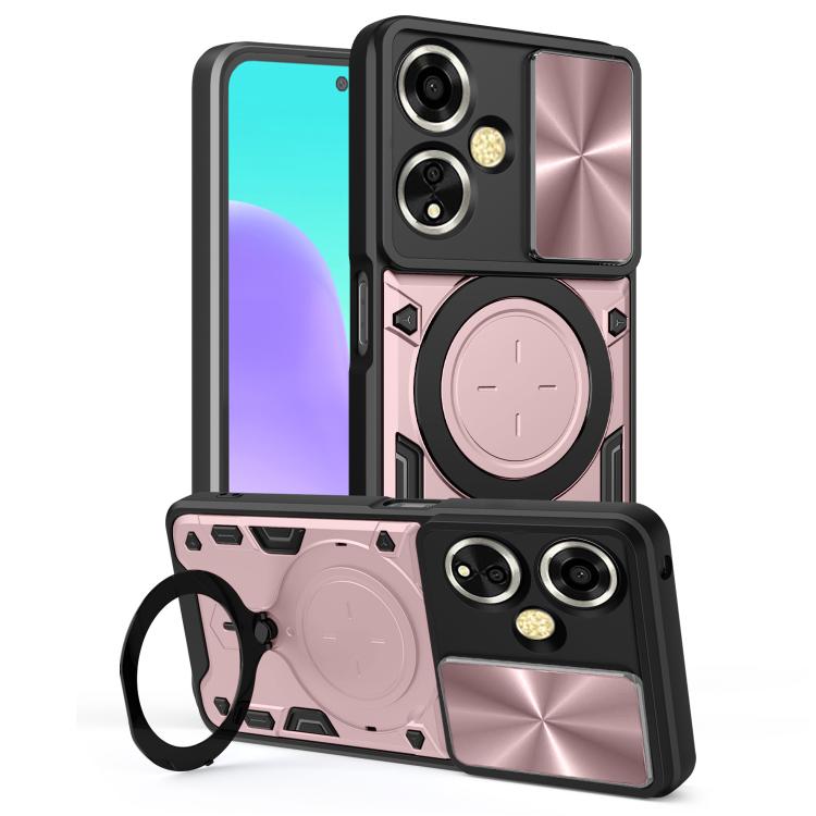 CD Texture Sliding Camshield Magnetic Holder Phone Case, For OPPO Find X9, For OPPO Find X9 Pro, For OPPO Reno14 F 5G Global, For OPPO A5 5G Global / A5x 5G, For OPPO Reno14 5G Global, For OPPO A59 5G Global, For OPPO F29 Pro 5G Global                 ...