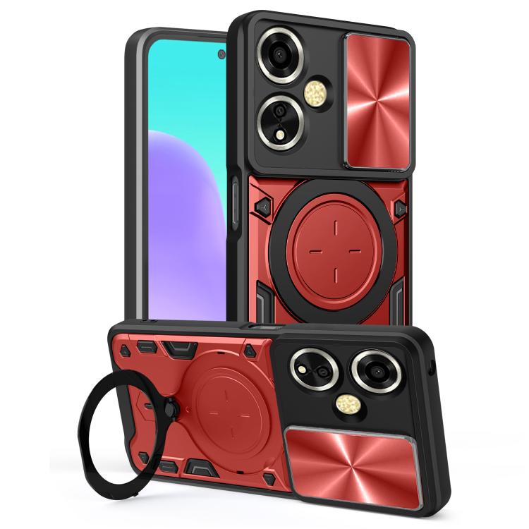 CD Texture Sliding Camshield Magnetic Holder Phone Case, For OPPO Find X9, For OPPO Find X9 Pro, For OPPO Reno14 F 5G Global, For OPPO A5 5G Global / A5x 5G, For OPPO Reno14 5G Global, For OPPO A59 5G Global, For OPPO F29 Pro 5G Global                 ...
