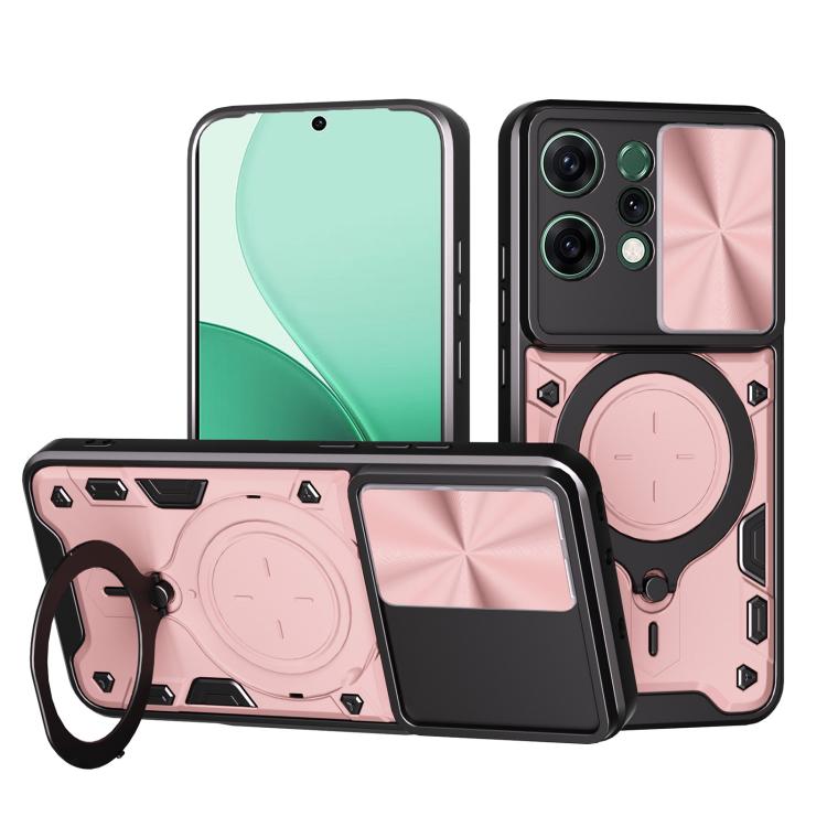 CD Texture Sliding Camshield Magnetic Holder Phone Case, For OPPO Find X9, For OPPO Find X9 Pro, For OPPO Reno14 F 5G Global, For OPPO A5 5G Global / A5x 5G, For OPPO Reno14 5G Global, For OPPO A59 5G Global, For OPPO F29 Pro 5G Global                 ...
