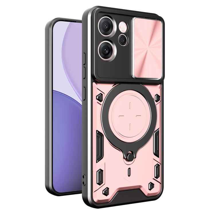 CD Texture Sliding Camshield Magnetic Holder Phone Case, For OPPO Find X9, For OPPO Find X9 Pro, For OPPO Reno14 F 5G Global, For OPPO A5 5G Global / A5x 5G, For OPPO Reno14 5G Global, For OPPO A59 5G Global, For OPPO F29 Pro 5G Global                 ...