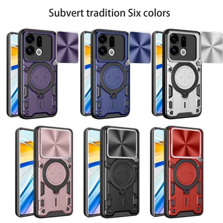 CD Texture Sliding Camshield Magnetic Holder Phone Case, For OPPO Find X9, For OPPO Find X9 Pro, For OPPO Reno14 F 5G Global, For OPPO A5 5G Global / A5x 5G, For OPPO Reno14 5G Global, For OPPO A59 5G Global, For OPPO F29 Pro 5G Global                 ...