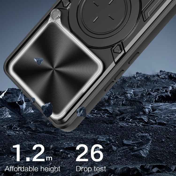 CD Texture Sliding Camshield Magnetic Holder Phone Case, For OPPO Find X9, For OPPO Find X9 Pro, For OPPO Reno14 F 5G Global, For OPPO A5 5G Global / A5x 5G, For OPPO Reno14 5G Global, For OPPO A59 5G Global, For OPPO F29 Pro 5G Global                 ...