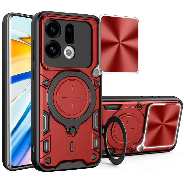 CD Texture Sliding Camshield Magnetic Holder Phone Case, For OPPO Find X9, For OPPO Find X9 Pro, For OPPO Reno14 F 5G Global, For OPPO A5 5G Global / A5x 5G, For OPPO Reno14 5G Global, For OPPO A59 5G Global, For OPPO F29 Pro 5G Global                 ...