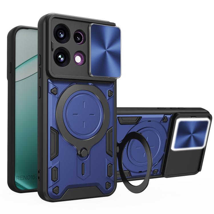 CD Texture Sliding Camshield Magnetic Holder Phone Case, For OPPO Reno16 F 5G, For OPPO Find X9 Ultra, For OPPO Find X9, For OPPO Find X9 Pro, For OPPO Reno14 F 5G Global, For OPPO A5 5G Global / A5x 5G, For OPPO Reno14 5G Global, For OPPO A59 5G Global
