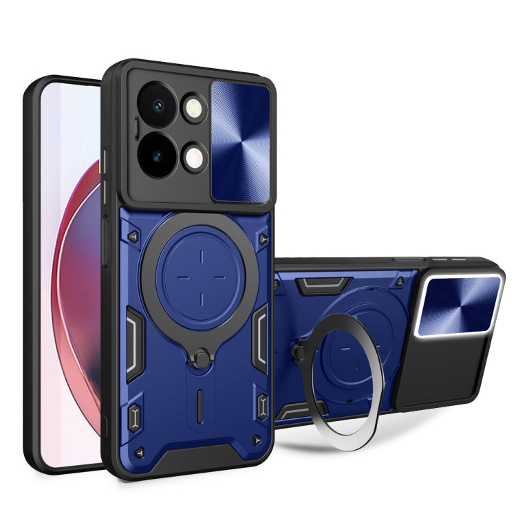CD Texture Sliding Camshield Magnetic Holder Phone Case, For vivo V30e 5G Global, For vivo Y300 Pro, For vivo iQOO Z9s 5G, For vivo Y28 4G, For vivo Y03 / Y18 / Y18e 4G, For vivo V29e / Y200 5G, For vivo Y36 4G / 5G, For vivo S16 / S16 Pro / V27 5G