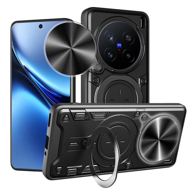 CD Texture Sliding Camshield Magnetic Holder Phone Case, For vivo Y39 5G, For vivo Y29s 5G, For vivo Y29 4G, For vivo V50 5G, For vivo iQOO 13, For vivo Y19s 4G, For vivo X200 5G, For vivo X200 Pro 5G