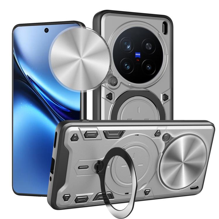 CD Texture Sliding Camshield Magnetic Holder Phone Case, For vivo Y39 5G, For vivo Y29s 5G, For vivo Y29 4G, For vivo V50 5G, For vivo iQOO 13, For vivo Y19s 4G, For vivo X200 5G, For vivo X200 Pro 5G