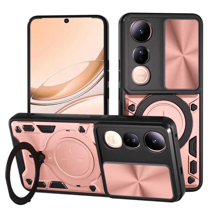 CD Texture Sliding Camshield Magnetic Holder Phone Case, For vivo Y500i 5G, For vivo V60 Lite 4G / 5G, For vivo Y400 5G Global, For vivo V60 5G, For vivo S20 Pro / T4 Ultra 5G, For vivo Y400 Pro 5G India, For vivo iQOO Z10 Turbo / Y300 GT              ...