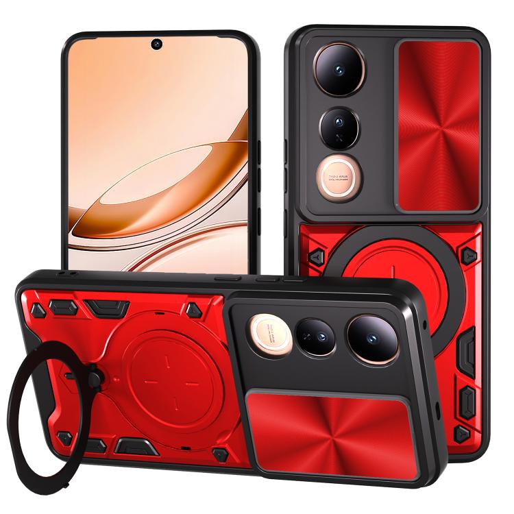 CD Texture Sliding Camshield Magnetic Holder Phone Case, For vivo Y500i 5G, For vivo V60 Lite 4G / 5G, For vivo Y400 5G Global, For vivo V60 5G, For vivo S20 Pro / T4 Ultra 5G, For vivo Y400 Pro 5G India, For vivo iQOO Z10 Turbo / Y300 GT              ...