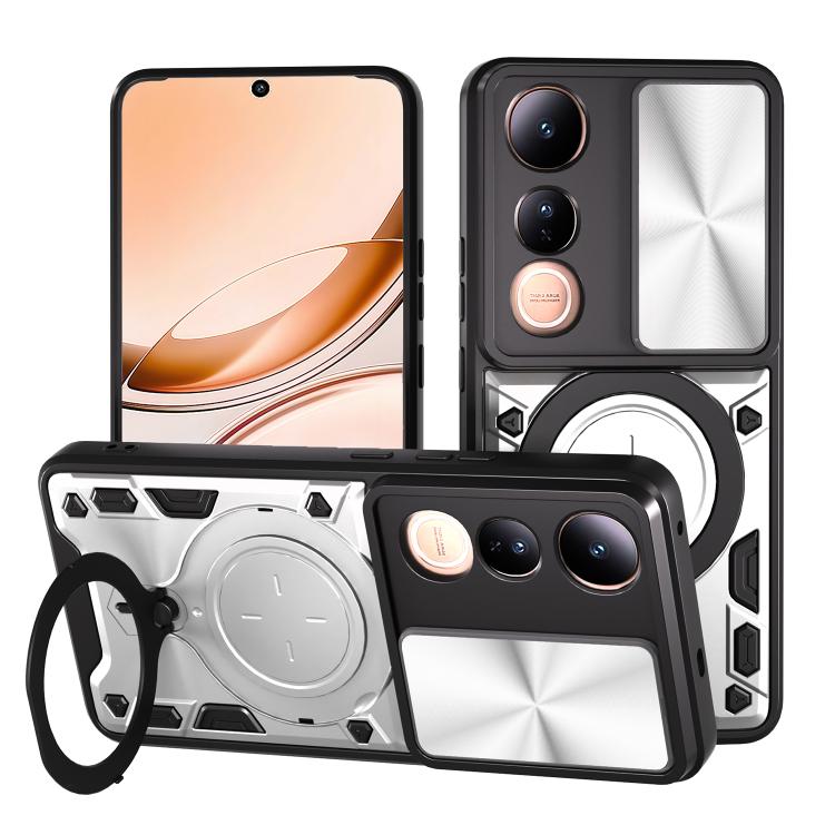CD Texture Sliding Camshield Magnetic Holder Phone Case, For vivo Y500i 5G, For vivo V60 Lite 4G / 5G, For vivo Y400 5G Global, For vivo V60 5G, For vivo S20 Pro / T4 Ultra 5G, For vivo Y400 Pro 5G India, For vivo iQOO Z10 Turbo / Y300 GT              ...