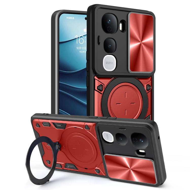 CD Texture Sliding Camshield Magnetic Holder Phone Case, For vivo Y500i 5G, For vivo V60 Lite 4G / 5G, For vivo Y400 5G Global, For vivo V60 5G, For vivo S20 Pro / T4 Ultra 5G, For vivo Y400 Pro 5G India, For vivo iQOO Z10 Turbo / Y300 GT              ...