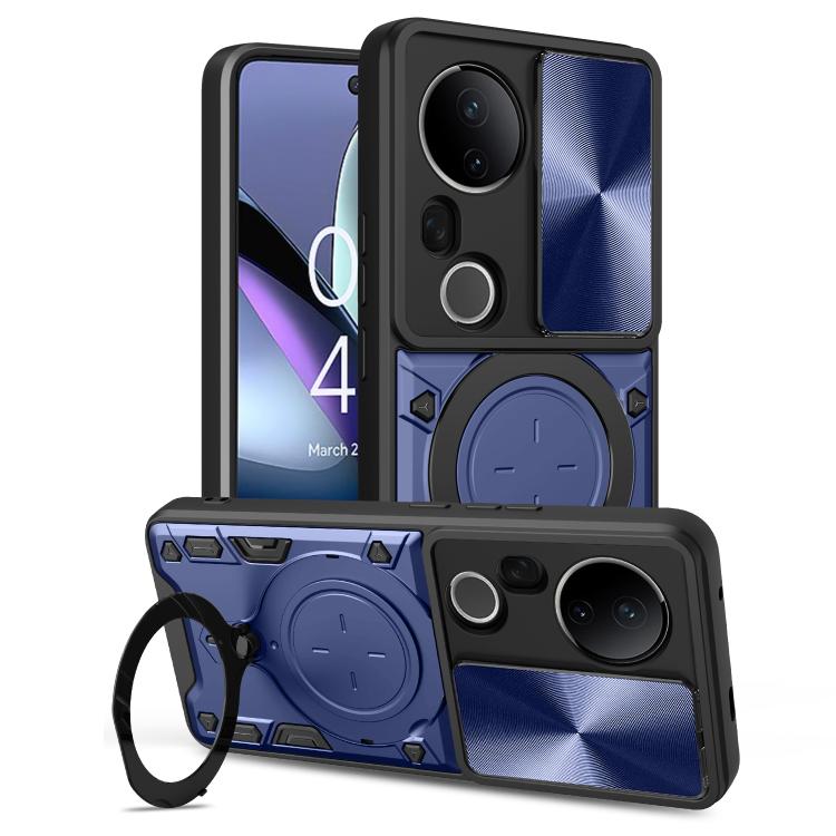 CD Texture Sliding Camshield Magnetic Holder Phone Case, For vivo Y500i 5G, For vivo V60 Lite 4G / 5G, For vivo Y400 5G Global, For vivo V60 5G, For vivo S20 Pro / T4 Ultra 5G, For vivo Y400 Pro 5G India, For vivo iQOO Z10 Turbo / Y300 GT              ...