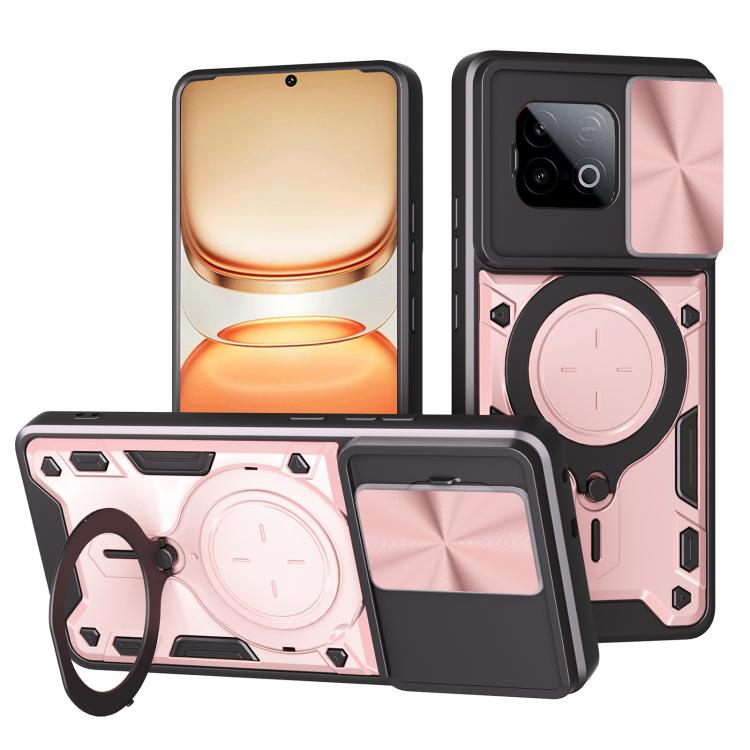 CD Texture Sliding Camshield Magnetic Holder Phone Case, For vivo Y500i 5G, For vivo V60 Lite 4G / 5G, For vivo Y400 5G Global, For vivo V60 5G, For vivo S20 Pro / T4 Ultra 5G, For vivo Y400 Pro 5G India, For vivo iQOO Z10 Turbo / Y300 GT              ...