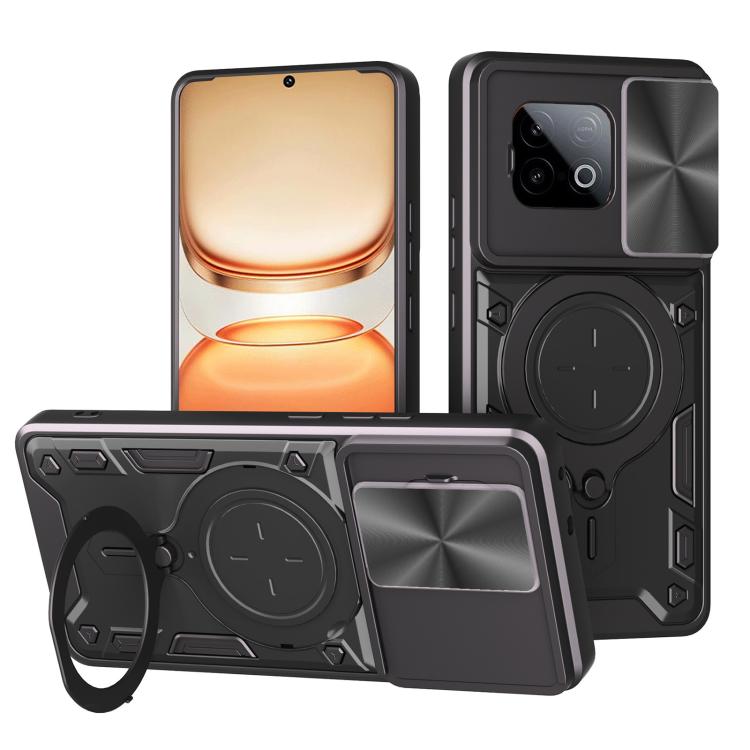 CD Texture Sliding Camshield Magnetic Holder Phone Case, For vivo Y500i 5G, For vivo V60 Lite 4G / 5G, For vivo Y400 5G Global, For vivo V60 5G, For vivo S20 Pro / T4 Ultra 5G, For vivo Y400 Pro 5G India, For vivo iQOO Z10 Turbo / Y300 GT              ...
