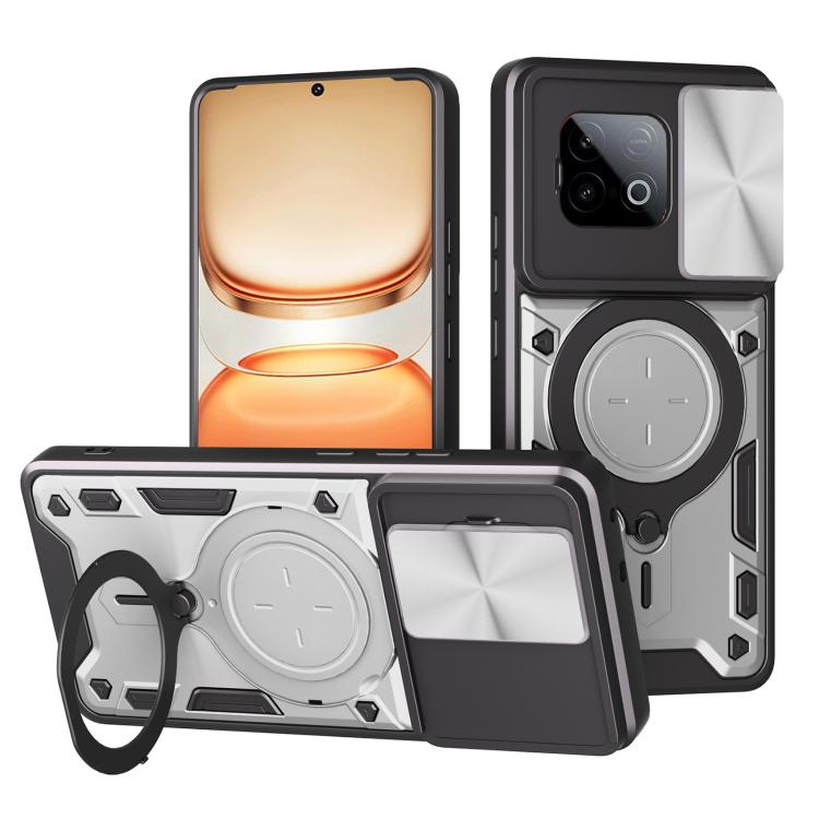 CD Texture Sliding Camshield Magnetic Holder Phone Case, For vivo Y500i 5G, For vivo V60 Lite 4G / 5G, For vivo Y400 5G Global, For vivo V60 5G, For vivo S20 Pro / T4 Ultra 5G, For vivo Y400 Pro 5G India, For vivo iQOO Z10 Turbo / Y300 GT              ...