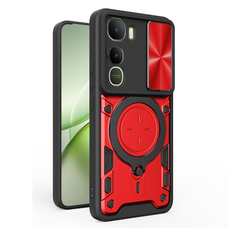 CD Texture Sliding Camshield Magnetic Holder Phone Case, For vivo Y500i 5G, For vivo V60 Lite 4G / 5G, For vivo Y400 5G Global, For vivo V60 5G, For vivo S20 Pro / T4 Ultra 5G, For vivo Y400 Pro 5G India, For vivo iQOO Z10 Turbo / Y300 GT              ...
