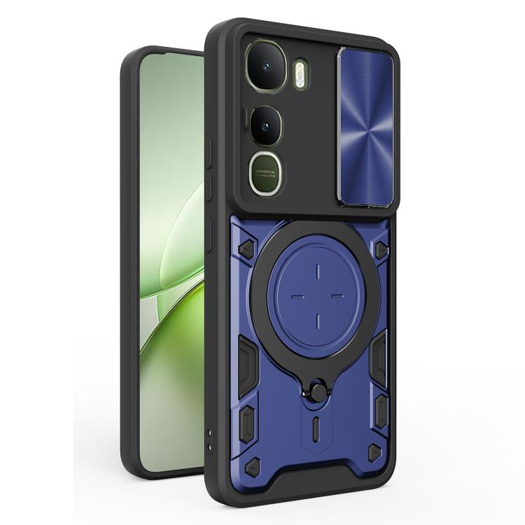CD Texture Sliding Camshield Magnetic Holder Phone Case, For vivo Y500i 5G, For vivo V60 Lite 4G / 5G, For vivo Y400 5G Global, For vivo V60 5G, For vivo S20 Pro / T4 Ultra 5G, For vivo Y400 Pro 5G India, For vivo iQOO Z10 Turbo / Y300 GT              ...