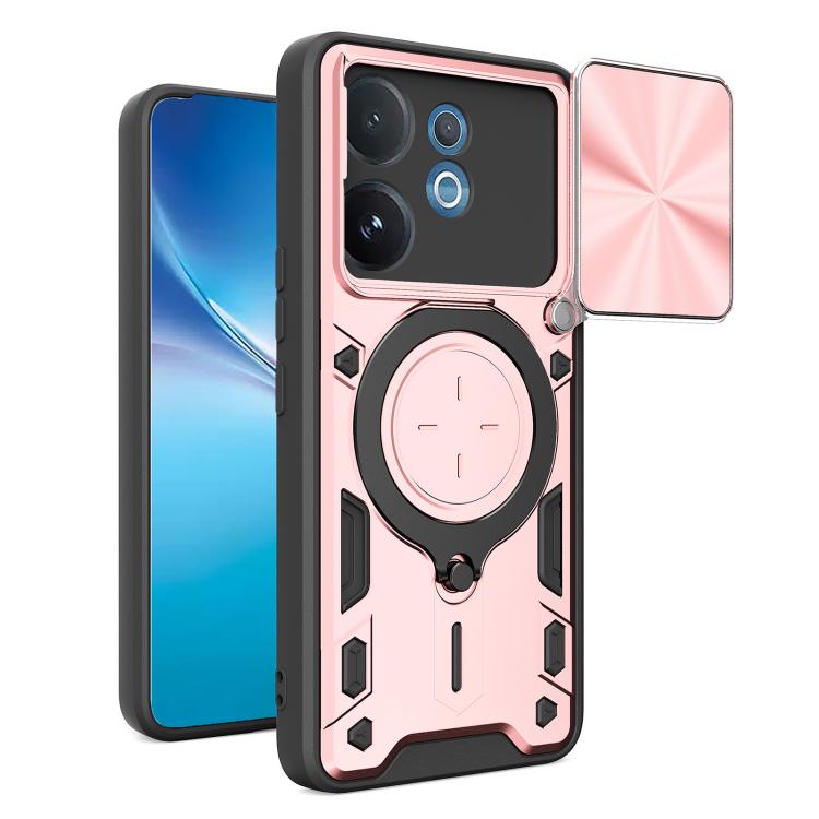 CD Texture Sliding Camshield Magnetic Holder Phone Case, For vivo Y500i 5G, For vivo V60 Lite 4G / 5G, For vivo Y400 5G Global, For vivo V60 5G, For vivo S20 Pro / T4 Ultra 5G, For vivo Y400 Pro 5G India, For vivo iQOO Z10 Turbo / Y300 GT              ...