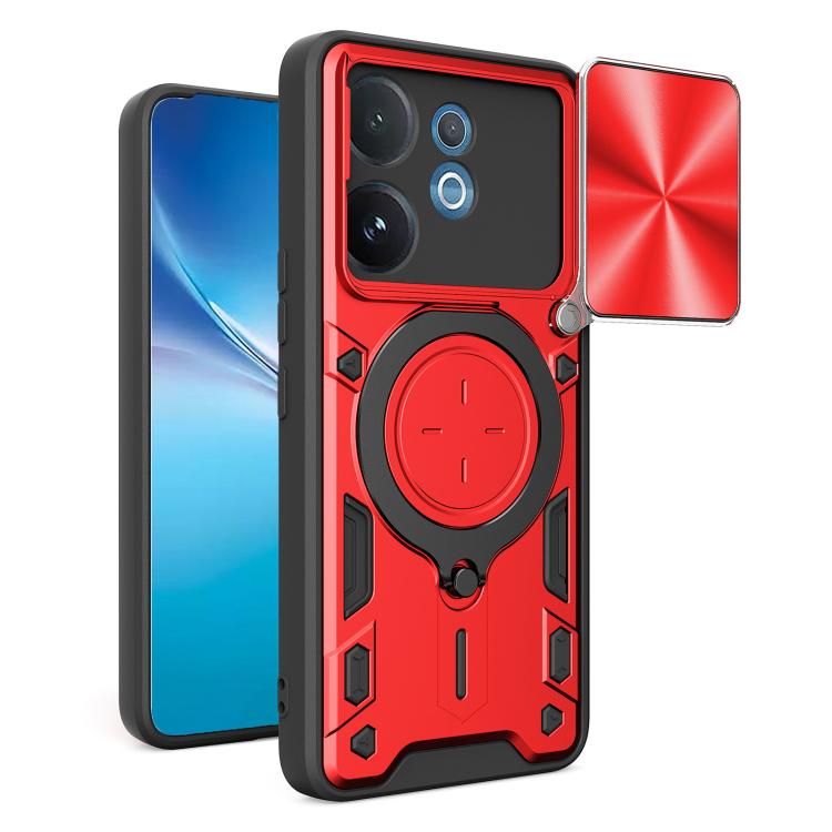 CD Texture Sliding Camshield Magnetic Holder Phone Case, For vivo Y500i 5G, For vivo V60 Lite 4G / 5G, For vivo Y400 5G Global, For vivo V60 5G, For vivo S20 Pro / T4 Ultra 5G, For vivo Y400 Pro 5G India, For vivo iQOO Z10 Turbo / Y300 GT              ...