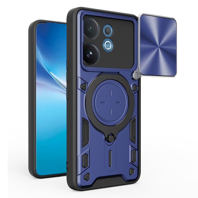 CD Texture Sliding Camshield Magnetic Holder Phone Case, For vivo Y500i 5G, For vivo V60 Lite 4G / 5G, For vivo Y400 5G Global, For vivo V60 5G, For vivo S20 Pro / T4 Ultra 5G, For vivo Y400 Pro 5G India, For vivo iQOO Z10 Turbo / Y300 GT              ...