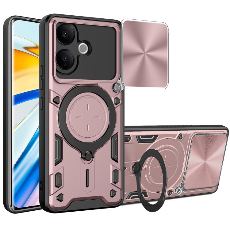 CD Texture Sliding Camshield Magnetic Holder Phone Case, For vivo Y500i 5G, For vivo V60 Lite 4G / 5G, For vivo Y400 5G Global, For vivo V60 5G, For vivo S20 Pro / T4 Ultra 5G, For vivo Y400 Pro 5G India, For vivo iQOO Z10 Turbo / Y300 GT              ...