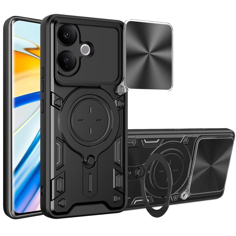 CD Texture Sliding Camshield Magnetic Holder Phone Case, For vivo Y500i 5G, For vivo V60 Lite 4G / 5G, For vivo Y400 5G Global, For vivo V60 5G, For vivo S20 Pro / T4 Ultra 5G, For vivo Y400 Pro 5G India, For vivo iQOO Z10 Turbo / Y300 GT              ...