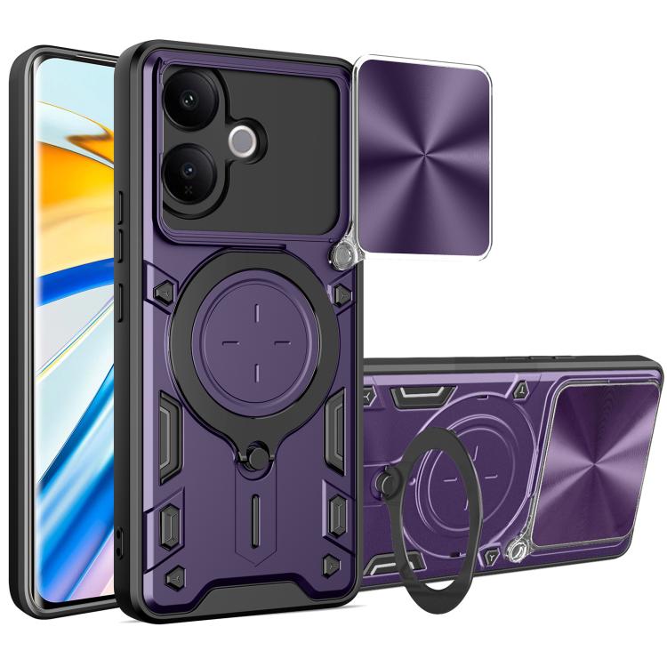 CD Texture Sliding Camshield Magnetic Holder Phone Case, For vivo Y500i 5G, For vivo V60 Lite 4G / 5G, For vivo Y400 5G Global, For vivo V60 5G, For vivo S20 Pro / T4 Ultra 5G, For vivo Y400 Pro 5G India, For vivo iQOO Z10 Turbo / Y300 GT              ...