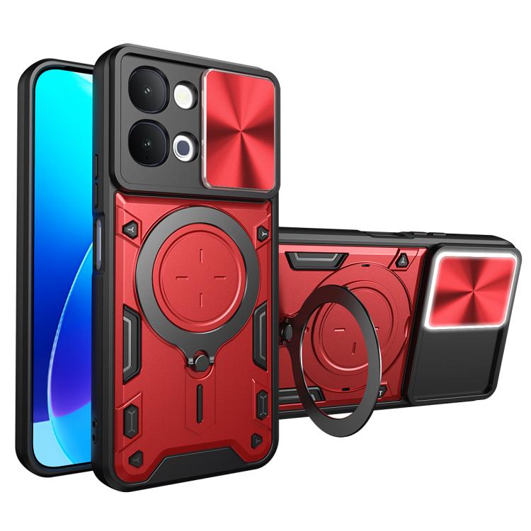 CD Texture Sliding Camshield Magnetic Holder Phone Case, For vivo Y500i 5G, For vivo V60 Lite 4G / 5G, For vivo Y400 5G Global, For vivo V60 5G, For vivo S20 Pro / T4 Ultra 5G, For vivo Y400 Pro 5G India, For vivo iQOO Z10 Turbo / Y300 GT              ...