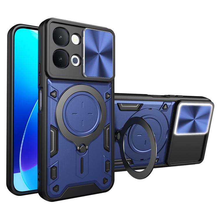 CD Texture Sliding Camshield Magnetic Holder Phone Case, For vivo Y500i 5G, For vivo V60 Lite 4G / 5G, For vivo Y400 5G Global, For vivo V60 5G, For vivo S20 Pro / T4 Ultra 5G, For vivo Y400 Pro 5G India, For vivo iQOO Z10 Turbo / Y300 GT              ...